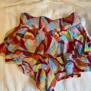 Torrid Multicolored High Waist Ruffled Shorts